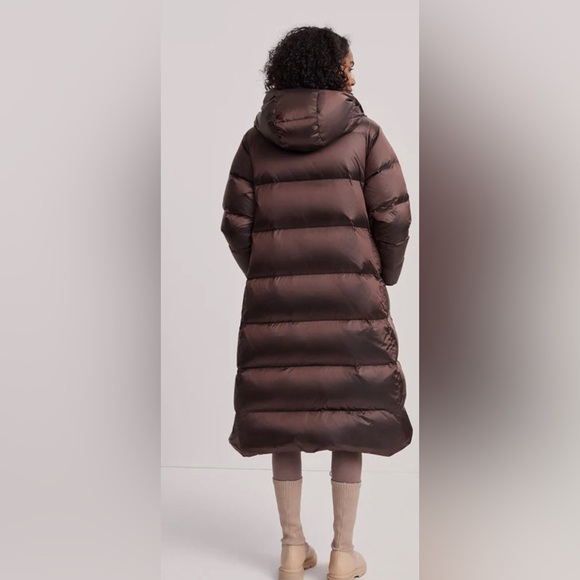 Varley Payton Puffer Coat Sz M Brushed brown Metallic - Picture 2 of 8